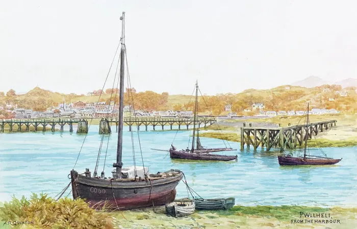 Framed Print : Pwllheli, North Wales, viewed from the Harbour Framed Print : Pwllheli, North Wales, viewed from the Harbour
