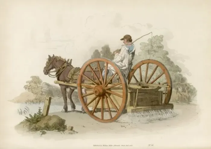 Framed Print : Pyne - Watering Cart Framed Print : Pyne - Watering Cart