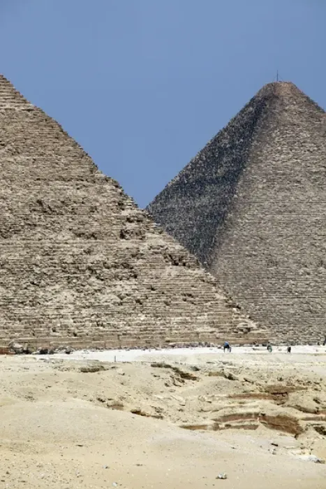 Framed Print : Pyramid of Khafre and Great Pyramid of Cheops, Cairo, Egypt Framed Print : Pyramid of Khafre and Great Pyramid of Cheops, Cairo, Egypt
