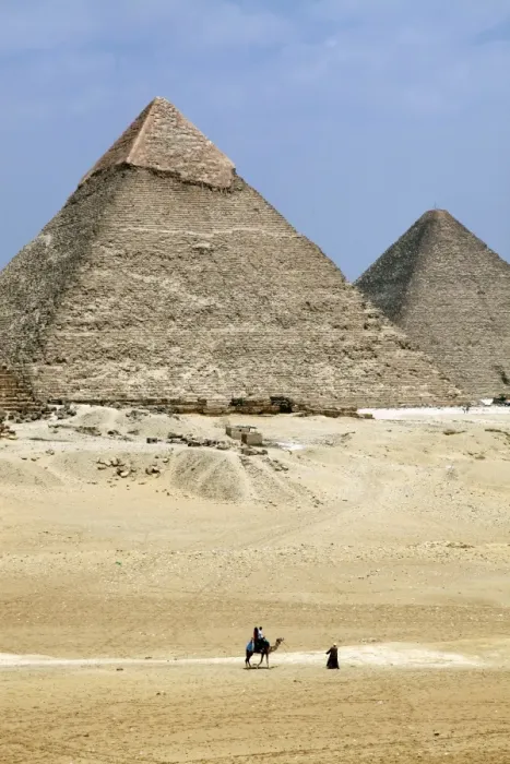 Framed Print : Pyramid of Khafre and Great Pyramid of Cheops, Cairo, Egypt Framed Print : Pyramid of Khafre and Great Pyramid of Cheops, Cairo, Egypt