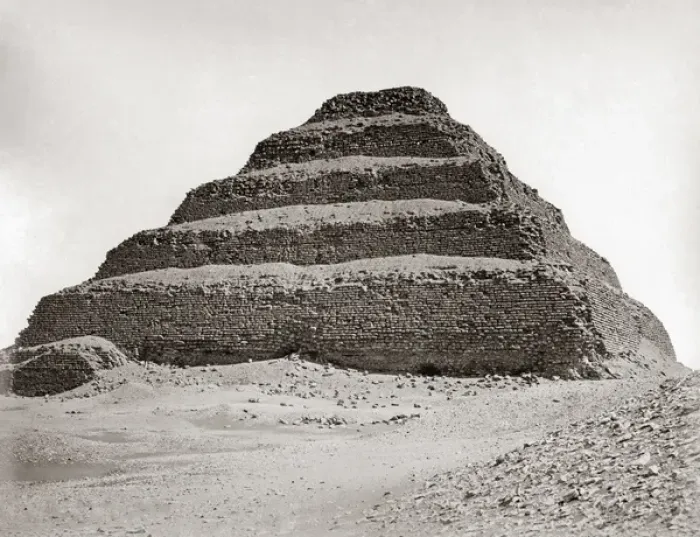 Framed Print : Pyramid of Saqqara, Egypt, circa 1880s Framed Print : Pyramid of Saqqara, Egypt, circa 1880s