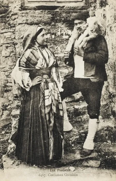 Framed Print : Pyrenees - Costume of the Ossalois people Framed Print : Pyrenees - Costume of the Ossalois people