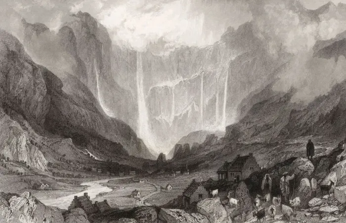Framed Print : PYRENEES / GAVARNIE C1835 Framed Print : PYRENEES / GAVARNIE C1835