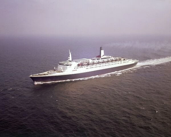 14" Print QE2 Queen Elizabeth 2 Cunard Ocean Liner Marine Painting Art Print 