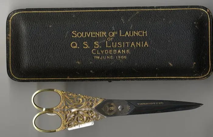 Framed Print : QSS Lusitania - souvenir of launch Framed Print : QSS Lusitania - souvenir of launch