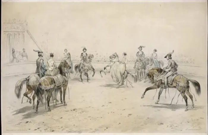 Framed Print : Quadrille on Horseback Framed Print : Quadrille on Horseback