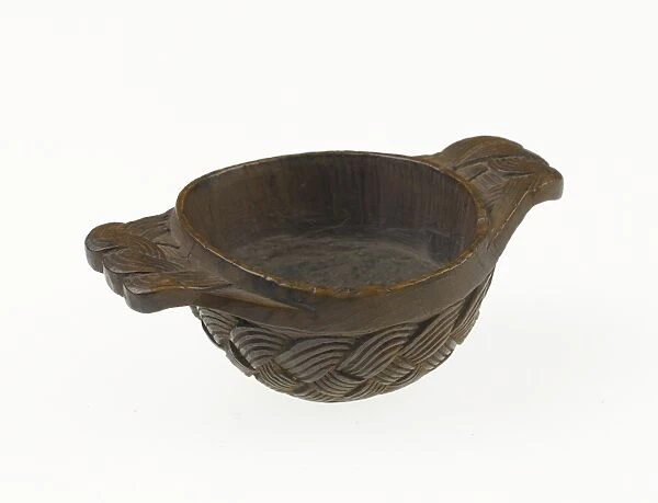Quaich, two-lugged, wooden highland bowl or drinking vessel