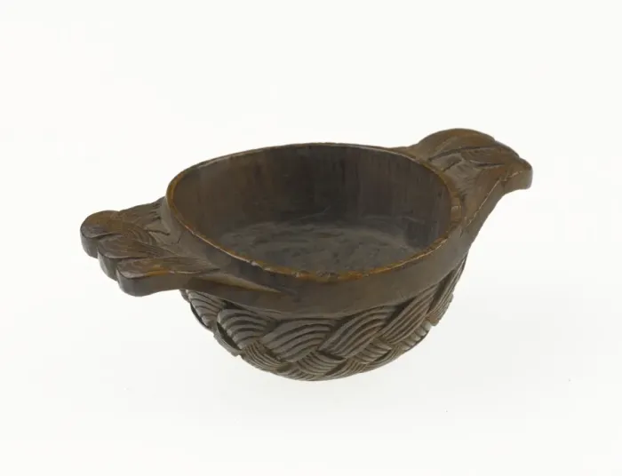 Framed Print : Quaich, two-lugged, wooden highland bowl or drinking vessel Framed Print : Quaich, two-lugged, wooden highland bowl or drinking vessel