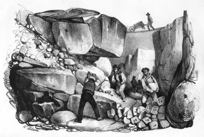 Framed Print : Quarrying, France Framed Print : Quarrying, France