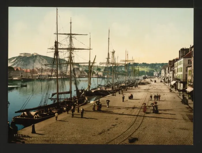 Framed Print : Quay Alex. III and commercial docks, Cherbourg, France Framed Print : Quay Alex. III and commercial docks, Cherbourg, France