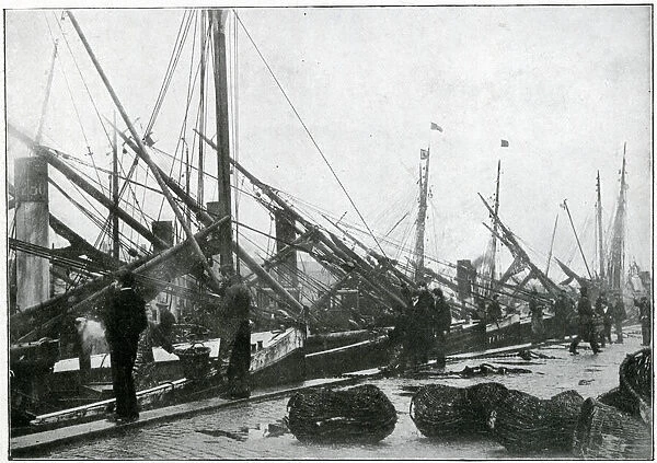 Quay at Great Yarmouth - Herring Harvest 1905