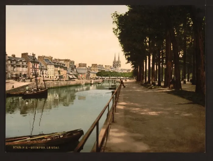 Framed Print : The quay, Quimper, France Framed Print : The quay, Quimper, France