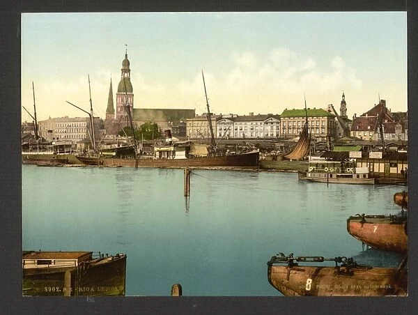The quay, Riga, Russia, (i. e. Latvia)