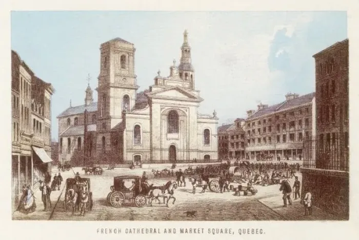 Framed Print : Quebec / Cathedral / Square Framed Print : Quebec / Cathedral / Square