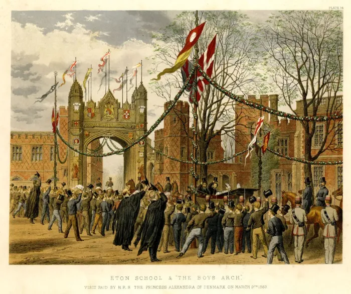 Framed Print : Queen Alexandra visiting Eton College Framed Print : Queen Alexandra visiting Eton College
