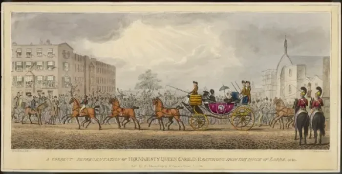 Framed Print : Queen Caroline / Carriage Framed Print : Queen Caroline / Carriage