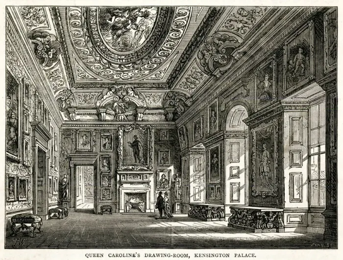 Framed Print : Queen Carolines drawing room, Kensington Palace, London Framed Print : Queen Carolines drawing room, Kensington Palace, London