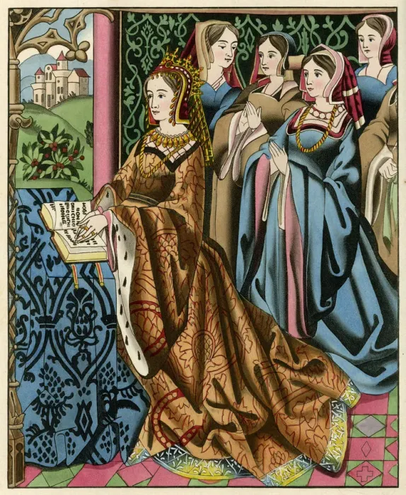 Framed Print : QUEEN AND COURT LADIES Framed Print : QUEEN AND COURT LADIES
