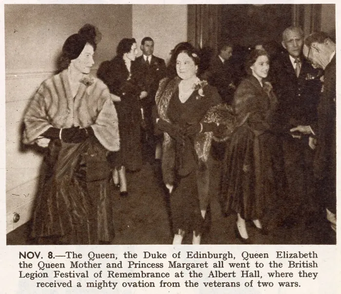 Framed Print : Queen Elizabeth II, The Queen Mother and Princess Margaret attend The Festival of Remembrance at The Royal Albert Hall on Armistice Day (11th November) evening - an event organised by the British Legion. Date: 1952 Framed Print : Queen Elizabeth II, The Queen Mother and Princess Margaret attend The Festival of Remembrance at The Royal Albert Hall on Armistice Day (11th November) evening - an event organised by the British Legion. Date: 1952