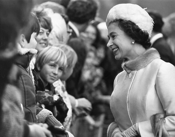 Queen Elizabeth II at the Barbican, 1972