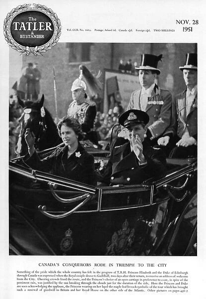 Queen Elizabeth II & Duke of Edinburgh riding to Guildhall
