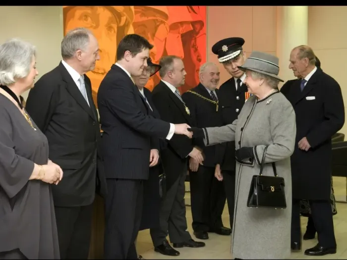 Framed Print : Queen Elizabeth II opening the new LFB Headquarters Framed Print : Queen Elizabeth II opening the new LFB Headquarters