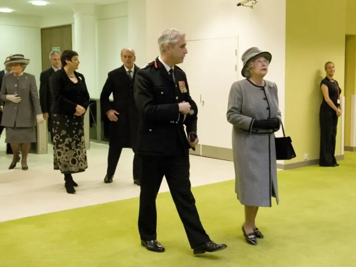 Framed Print : Queen Elizabeth II opening the new LFB Headquarters Framed Print : Queen Elizabeth II opening the new LFB Headquarters