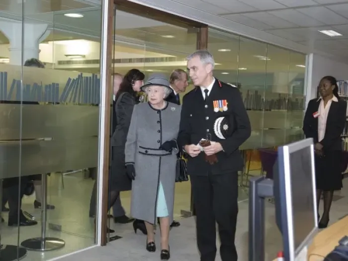 Framed Print : Queen Elizabeth II opening the new LFB Headquarters Framed Print : Queen Elizabeth II opening the new LFB Headquarters