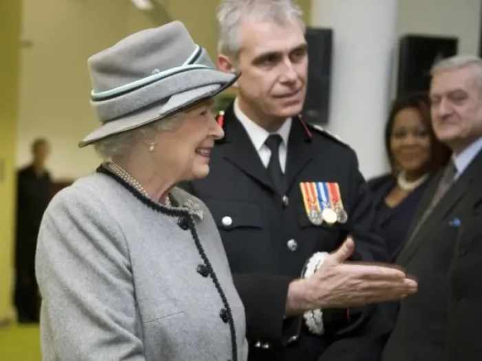 Framed Print : Queen Elizabeth II opening the new LFB Headquarters Framed Print : Queen Elizabeth II opening the new LFB Headquarters