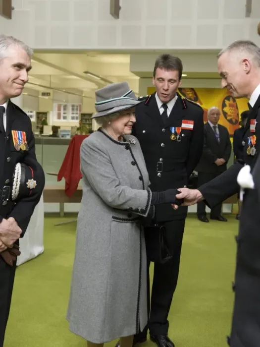 Framed Print : Queen Elizabeth II opening the new LFB Headquarters Framed Print : Queen Elizabeth II opening the new LFB Headquarters