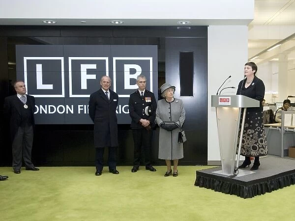 Queen Elizabeth II opening the new LFB Headquarters