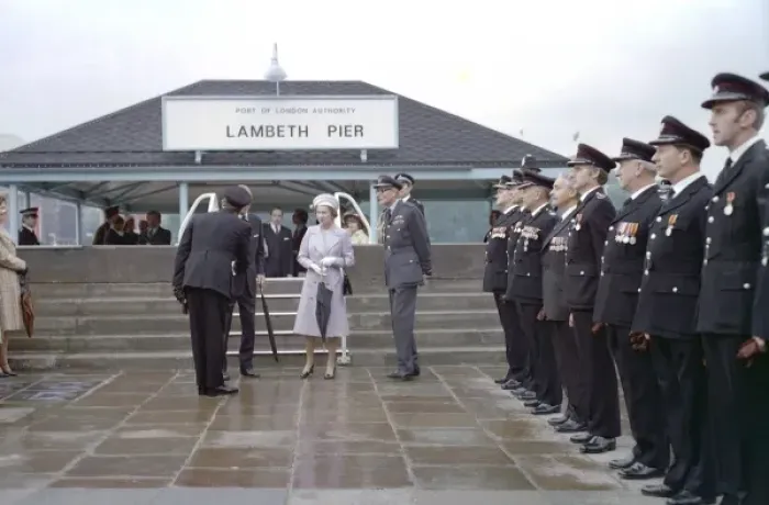 Framed Print : Queen Elizabeth II and Prince Philip at Lambeth Pier Framed Print : Queen Elizabeth II and Prince Philip at Lambeth Pier