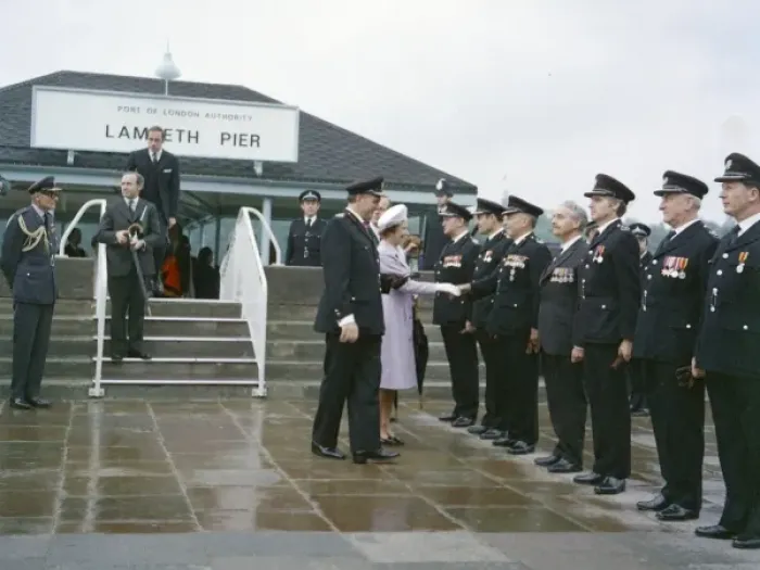 Framed Print : Queen Elizabeth II and Prince Philip at Lambeth Pier Framed Print : Queen Elizabeth II and Prince Philip at Lambeth Pier