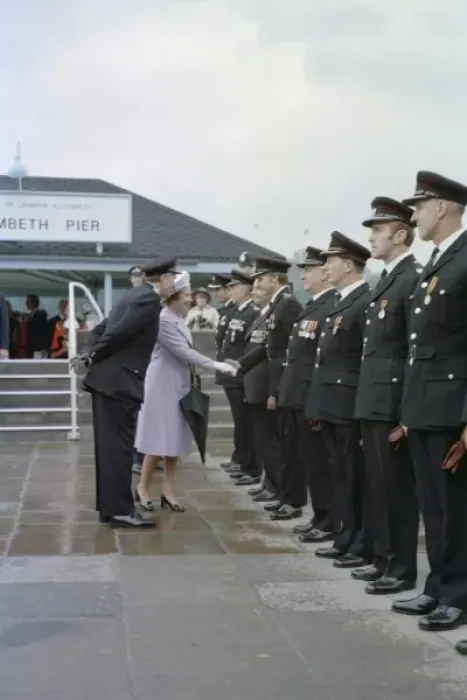 Framed Print : Queen Elizabeth II and Prince Philip at Lambeth Pier Framed Print : Queen Elizabeth II and Prince Philip at Lambeth Pier
