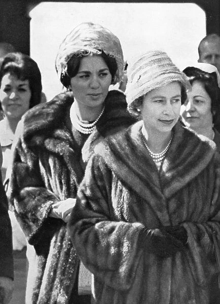 Queen Elizabeth II with the Queen of Persia (Iran)