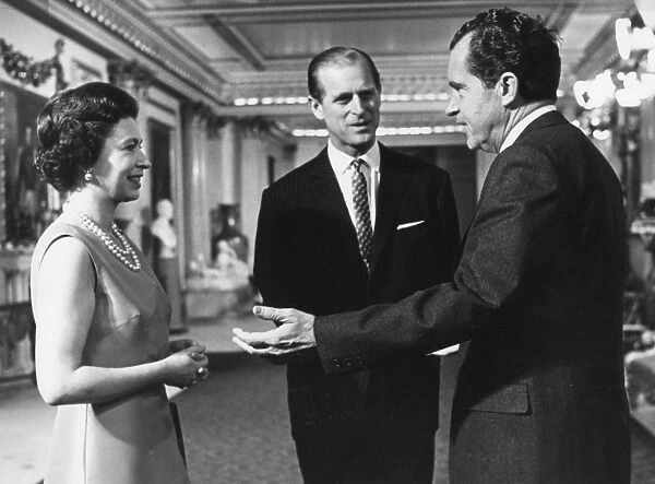 Queen Elizabeth II with Richard Nixon, 1969