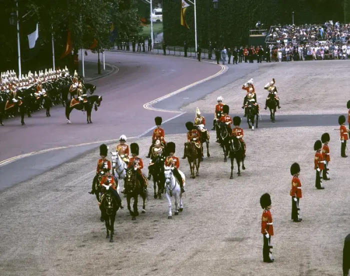 Framed Print : Queen Elizabeth II at the Trooping of the Colour, London Framed Print : Queen Elizabeth II at the Trooping of the Colour, London