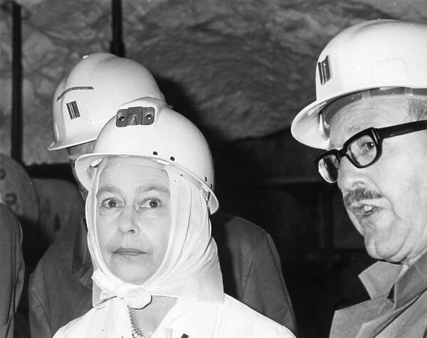 Queen Elizabeth II visiting the Geevor Tin Mine