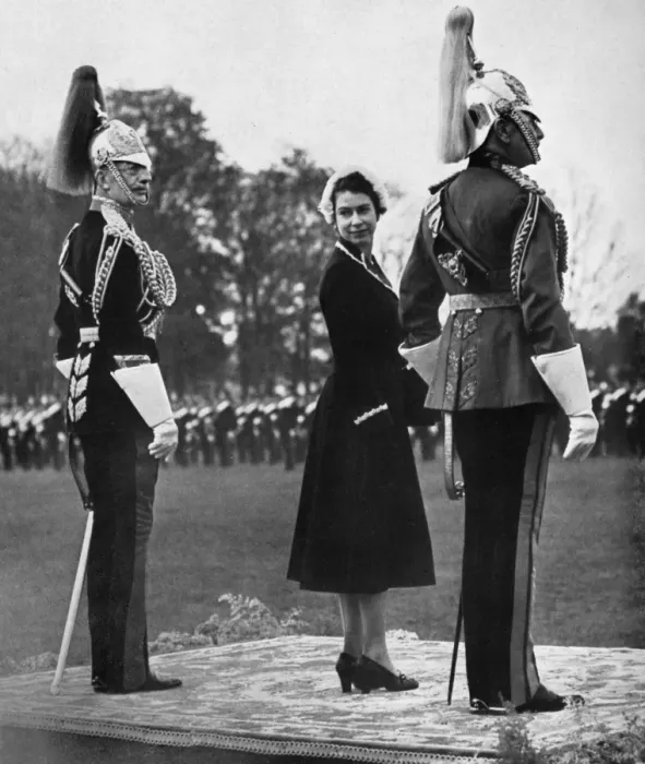Framed Print : Queen Elizabeth at a parade, 1953 Framed Print : Queen Elizabeth at a parade, 1953