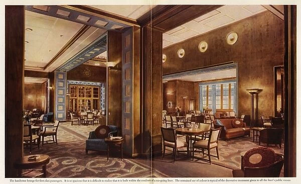 Queen Elizabeths first class passenger lounge