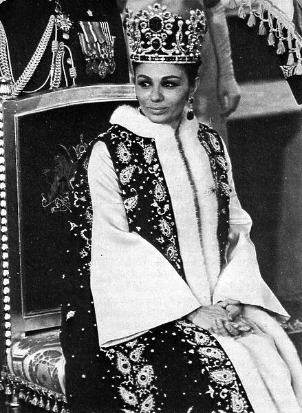 Queen Farah Dibah of Iran - Shah's Coronation