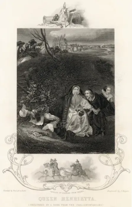 Framed Print : Queen Henrietta Maria flees Framed Print : Queen Henrietta Maria flees