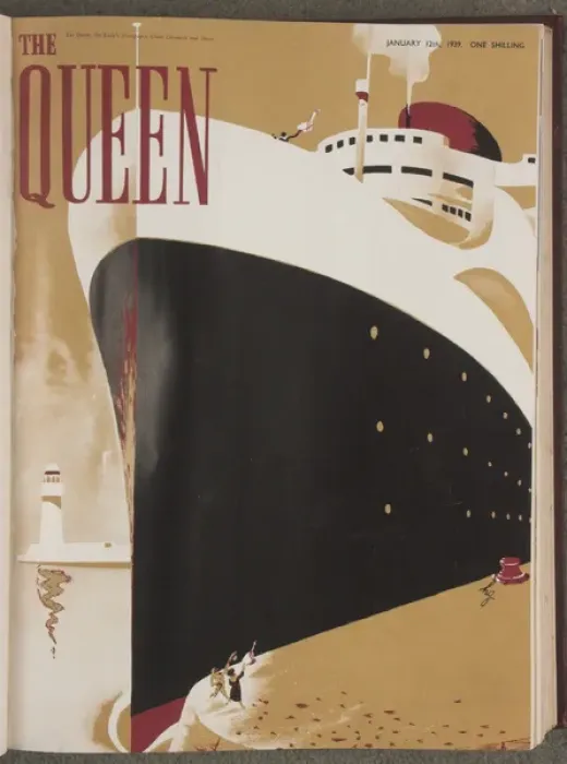 Framed Print : The Queen mag / cruise 1938 Framed Print : The Queen mag / cruise 1938