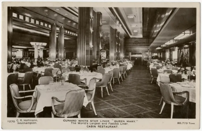Framed Print : Queen Mary Ocean Liner, cabin restaurant Framed Print : Queen Mary Ocean Liner, cabin restaurant