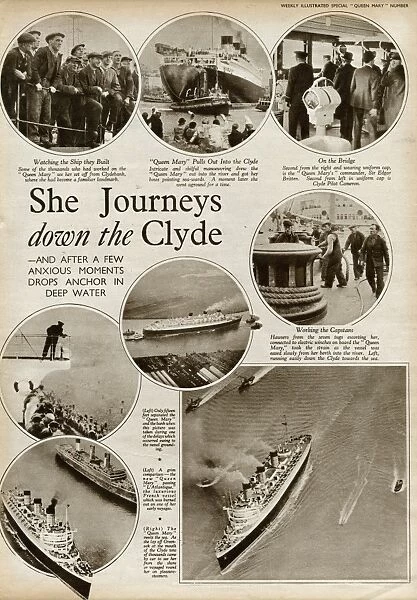 Queen Mary Ocean Liner, journey down the Clyde
