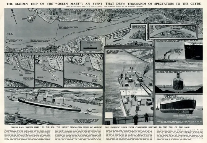 Framed Print : Queen Mary Ocean Liner, journey down the Clyde Framed Print : Queen Mary Ocean Liner, journey down the Clyde