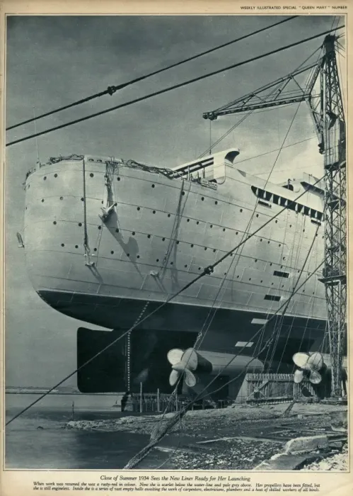 Framed Print : Queen Mary Ocean Liner, nearly ready for launching Framed Print : Queen Mary Ocean Liner, nearly ready for launching