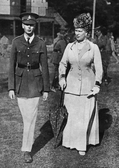 Framed Print : Queen Mary & Prince Henry at Royal Military College, Camberl Framed Print : Queen Mary & Prince Henry at Royal Military College, Camberl