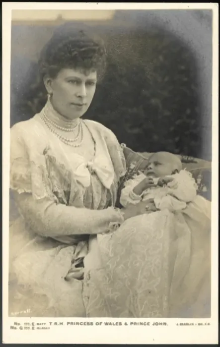 Framed Print : Queen Mary / Son John 1905 Framed Print : Queen Mary / Son John 1905