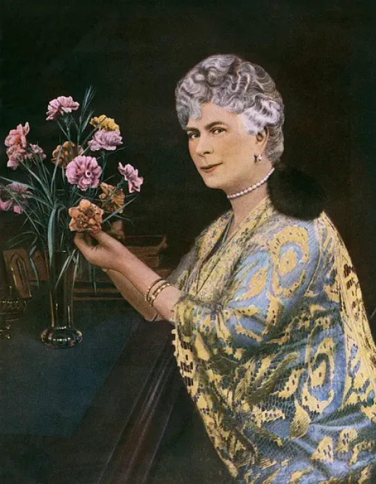 Framed Print : Queen Mary with a vase of flowers Framed Print : Queen Mary with a vase of flowers